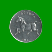 MONEDA DE NAGORNO - KARABAKH 50 LUMA, CABALLO, AÑO 2004, ESTADO NUEVA.-