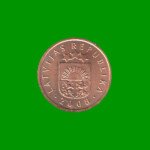 MONEDA DE LETONIA 1 SANTIMS, AÑO 2008, ESTADO NUEVA.- - Imagen 2