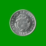 MONEDA DE COSTA RICA 10 CENTIMOS, AÑO 1967, ESTADO USADA.- - Imagen 2