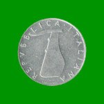 MONEDA DE ITALIA 5 LIRAS, AÑO 1955, ESTADO USADA.- - Imagen 2