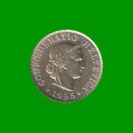 MONEDA DE SUIZA 5 RAPPEN, AÑO 1955, ESTADO USADA.- - Imagen 2