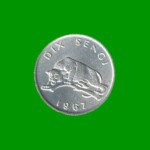 MONEDA DE CONGO 10 SENGI, AÑO 1967, ESTADO NUEVA.- - Imagen 2