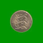 MONEDA DE ESTONIA 5 SENT, AÑO 1991, ESTADO USADA.- - Imagen 2