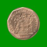 MONEDA DE SUDAFRICA 50 CENTIMOS, AÑO 1992, ESTADO USADA.- - Imagen 2