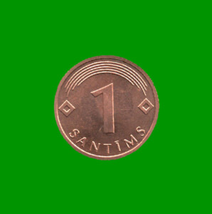MONEDA DE LETONIA 1 SANTIMS, AÑO 2008, ESTADO NUEVA.-