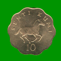 MONEDA DE TANZANIA 10 SANTI, AÑO 1981, ESTADO NUEVA.-