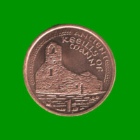 MONEDA DE ISLA DE MAN 1 PENIQUE, AÑO 2002, ESTADO NUEVA.-