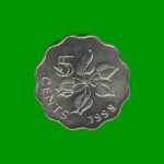 MONEDA DE SUAZILANDIA 5 CENTIMOS, AÑO 1999, ESTADO NUEVA.-