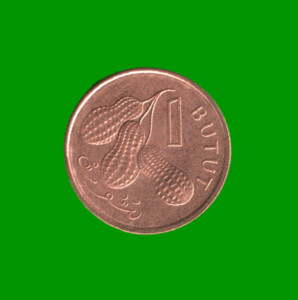 MONEDA DE GAMBIA 1 BUTUT, AÑO 1998, ESTADO NUEVA.-
