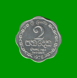 MONEDA DE SRI LANKA 2 CENTAVOS, AÑO 1978, ESTADO NUEVA.-