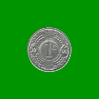 MONEDA DE ANTILLAS HOLANDESAS 1 CENTIMO, AÑO 1993, ESTADO NUEVA.-