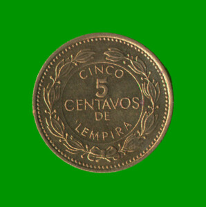 MONEDA DE HONDURAS 5 CENTAVOS, AÑO 1995, ESTADO USADA.-