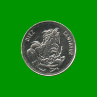 MONEDA DE REPUBLICA DOMINICA 10 CENTAVOS, AÑO 1991, ESTADO USADA.-