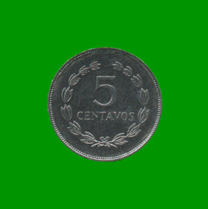 MONEDA DE EL SALVADOR 5 CENTAVOS, AÑO 1987, ESTADO USADA.-
