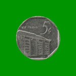 MONEDA DE CUBA 5 CENTAVOS CONVERTIBLES, AÑO 1994, ESTADO USADA.-