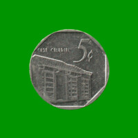 MONEDA DE CUBA 5 CENTAVOS CONVERTIBLES, AÑO 1994, ESTADO USADA.-
