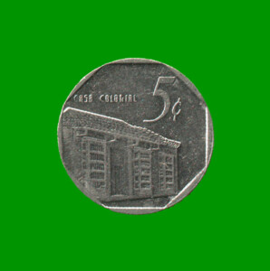 MONEDA DE CUBA 5 CENTAVOS CONVERTIBLES, AÑO 1994, ESTADO USADA.-