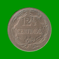 MONEDA DE VENEZUELA 12 1/2 CENTIMOS, AÑO 1945, ESTADO USADA.-