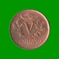 MONEDA DE COLOMBIA $ 5 CENTAVOS, AÑO 1968, ESTADO USADA.-