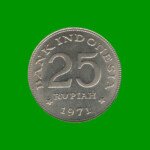 MONEDA DE INDONESIA 25 RUPIAS, AÑO 1971, ESTADO USADA.-