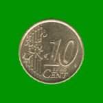 MONEDA DE ESPAÑA 10 CENTAVOS DE EURO, AÑO 1999, ESTADO USADA.-