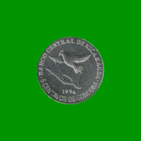 MONEDA DE NICARAGUA 5 CENTAVOS, AÑO 1994, ESTADO NUEVA.-