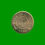 MONEDA DE GUYANA 1 CENTIMO, AÑO 1988, ESTADO NUEVA.-