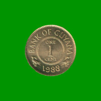 MONEDA DE GUYANA 1 CENTIMO, AÑO 1988, ESTADO NUEVA.-