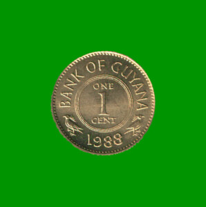 MONEDA DE GUYANA 1 CENTIMO, AÑO 1988, ESTADO NUEVA.-