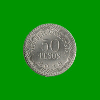 MONEDA DE COLOMBIA $ 50,00, AÑO 2018, ESTADO NUEVA.-
