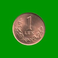 MONEDA DE ALBANIA 1 LEK, AÑO 1996, ESTADO NUEVA.-