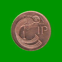 MONEDA DE IRLANDA 1 PENIQUE, AÑO 1996, ESTADO NUEVA.-