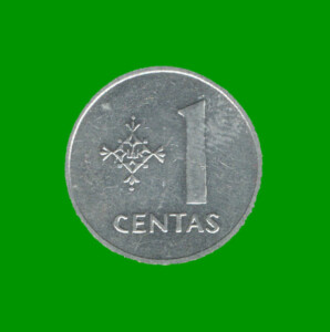 MONEDA DE LITUANIA 1 CENTAS, AÑO 1991, ESTADO NUEVA.-