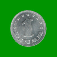 MONEDA DE YUGOSLAVIA 1 DINAR, AÑO 1963, ESTADO NUEVA.-