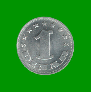 MONEDA DE YUGOSLAVIA 1 DINAR, AÑO 1963, ESTADO NUEVA.-