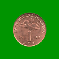 MONEDA DE MALASIA 1 SEN, AÑO 2000, ESTADO NUEVA.-