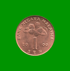 MONEDA DE MALASIA 1 SEN, AÑO 2000, ESTADO NUEVA.-