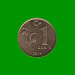MONEDA DE TURQUIA 1 KURUS, AÑO 2014, ESTADO NUEVA.-