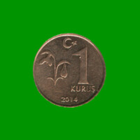 MONEDA DE TURQUIA 1 KURUS, AÑO 2014, ESTADO NUEVA.-