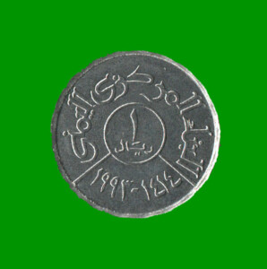 MONEDA DE YEMEN 1 RIYAL, AÑO 1993, ESTADO NUEVA.-