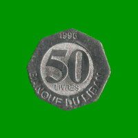 MONEDA DE LIBANO 50 LIBRAS, AÑO 1996, ESTADO NUEVA.-