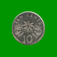 MONEDA DE SINGAPUR 10 CENTIMOS, AÑO 1986, ESTADO USADA.-