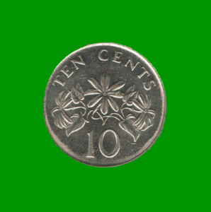 MONEDA DE SINGAPUR 10 CENTIMOS, AÑO 1986, ESTADO USADA.-