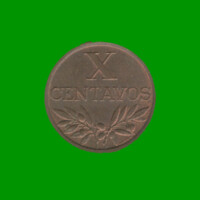 MONEDA DE PORTUGAL 10 CENTAVOS, AÑO 1968, ESTADO USADA.-