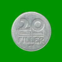 MONEDA DE HUNGRIA 20 FILLER, AÑO 1971, ESTADO USADA.-