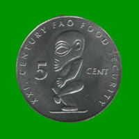 MONEDA DE ISLAS COOK 5 CENTIMOS, AÑO 2000, ESTADO NUEVA.-
