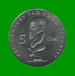 MONEDA DE ISLAS COOK 5 CENTIMOS, AÑO 2000, ESTADO NUEVA.-