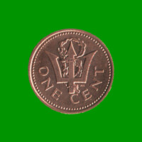 MONEDA DE BARBADOS 1 CENTIMO, AÑO 1997, ESTADO NUEVA.-