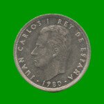 MONEDA DE ESPAÑA 5 PASETAS CONMEMORATIVA, AÑO 1980, ESTADO USADA.- - Imagen 2