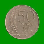 MONEDA DE URUGUAY $ 50,00 , AÑO 1971, ESTADO USADA.-